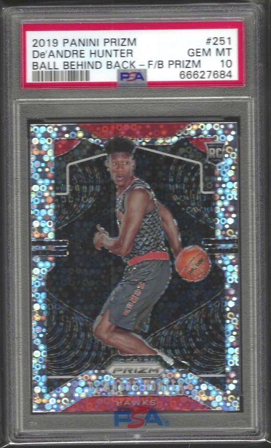 DE'ANDRE HUNTER 2019-20 PANINI PRIZM SILVER DISCO VARIATION RC SP PSA 10 GEM