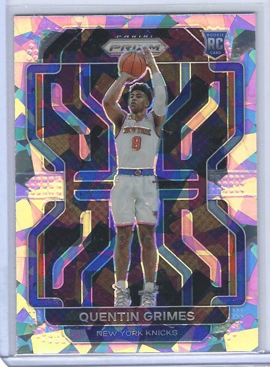 QUENTIN GRIMES 2021-22 PANINI PRIZM SILVER CRACKED ICE PRIZM ROOKIE RC #285
