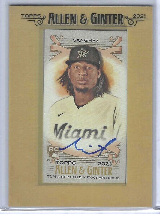 SIXTO SANCHEZ 2021 TOPPS ALLEN AND GINTER PORTRAIT MINI ROOKIE AUTO RC #FMA-SS