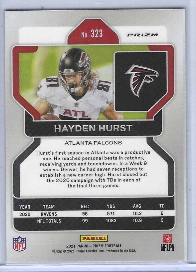 HAYDEN HURST 2021 PANINI PRIZM SNAKESKIN PRIZM SSP CASE HIT #323