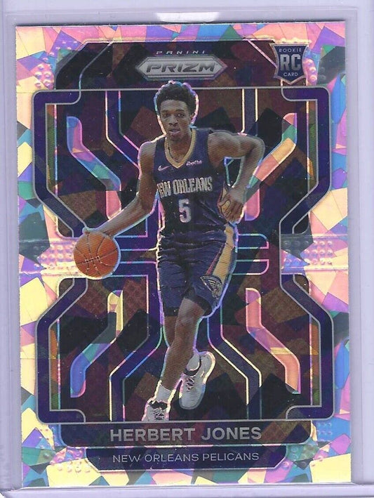 HERBERT JONES 2021-22 PANINI PRIZM SILVER CRACKED ICE PRIZM ROOKIE RC #329