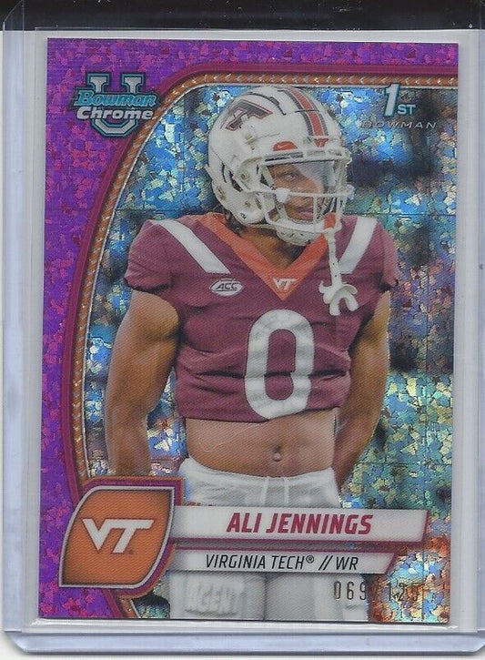 ALI JENNINGS 20224 BOWMAN CHROME UNIV 1ST FUCHSIA MINI DIAMOND REFRACTOR /125