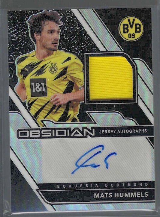 MATS HUMMELS 2020-21 PANINI OBSIDIAN SILVER ETCH PATCH AUTO #D 19/20