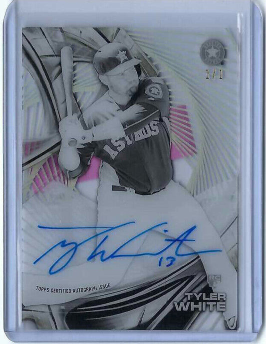 TYLER WHITE 2016 TOPPS HIGH TEK BLACK & WHITE AUTO RC #D 1/1