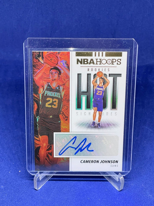 CAMERON JOHNSON 2019-20 PANINI NBA HOOPS HOT SIGNATURES ROOKIE AUTO RC
