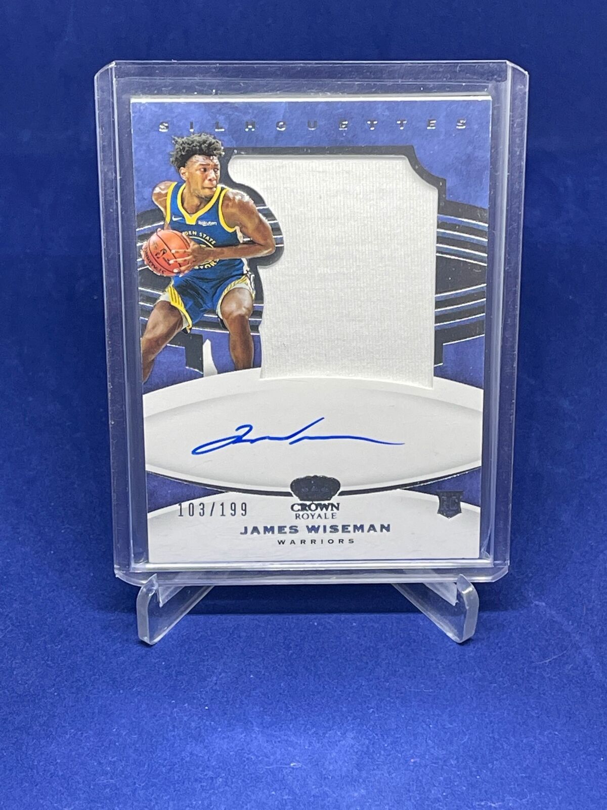 JAMES WISEMAN 2020-21 PANINI CROWN ROYALE SILHOUETTES JERSEY AUTO RC #D 103/199