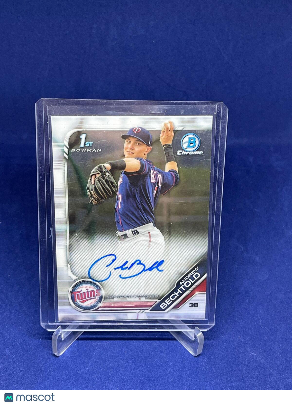 ANDREW BECHTOLD 2019 BOWMAN CHROME 1ST BOWMAN ON CARD AUTO PROSPECT