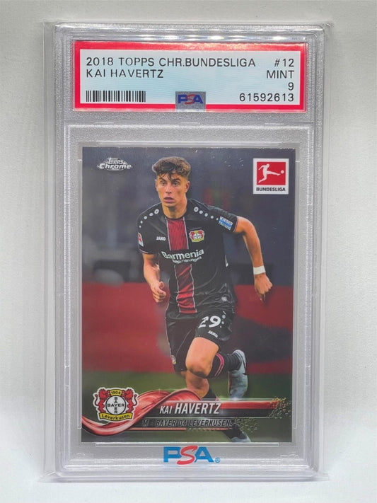 KAI HAVERTZ 2018 TOPPS CHROME BUNDESLIGA #12 PSA 9 MINT