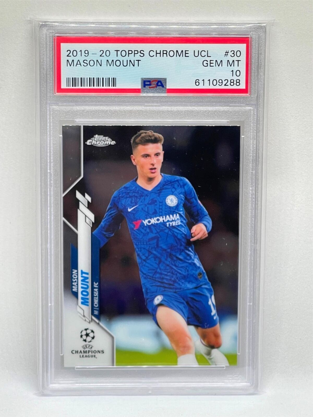 MASON MOUNT 2019-20 TOPPS CHROME UCL #30 ROOKIE RC PSA 10 GEM MINT