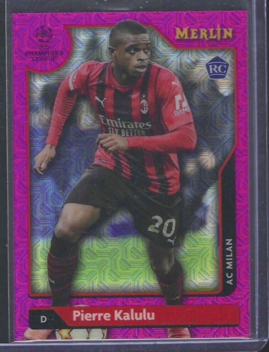 PIERRE KALULU 2021-22 TOPPS MERLIN PINK MOJO REFRACTOR ROOKIE RC #D 221/275