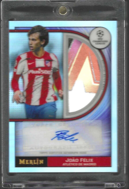 JOAO FELIX 2021-22 TOPPS MERLIN UEFA REFRACTOR MATCH BALL PATCH AUTO #MB-JF