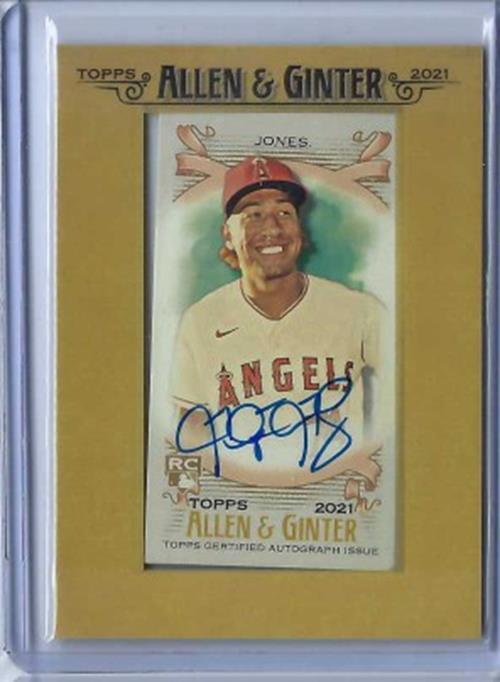 JAHMAI JONES 2021 TOPPS ALLEN & GINTER MINI FRAMED ON CARD AUTO RC #FMA-JJ