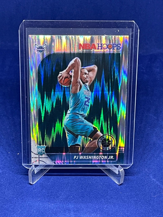 PJ WASHINGTON JR 2019-20 NBA HOOPS PREMIUM FLASH PRIZM PHOTO VARIATION RC #209