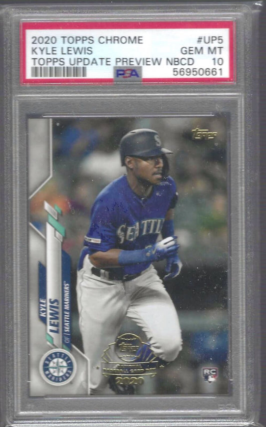 KYLE LEWIS 2020 TOPPS UPDATE PREVIEW NBCD ROOKIE RC PSA 10 GEM MINT