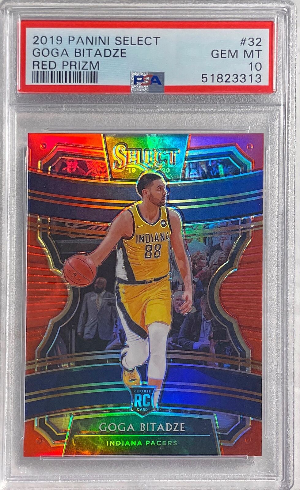 GOGA BITADZE 2019 SELECT RED PRIZM ROOKIE RC #D 049/199 PSA 10 GEM MINT POP 3