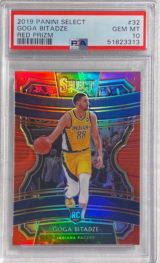 GOGA BITADZE 2019 SELECT RED PRIZM ROOKIE RC #D 049/199 PSA 10 GEM MINT POP 3