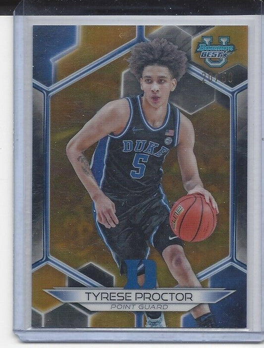 TYRESE PROCTOR 2023 BOWMANS BEST GOLD DUKE REFRACTOR #D 20/50