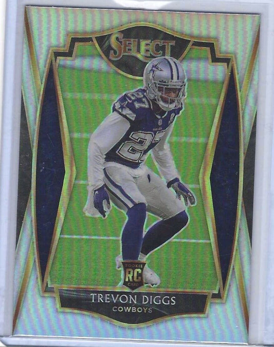 TREVON DIGGS 2020 PANINI SELECT PREMIER LEVEL SILVER PRIZM RC #196