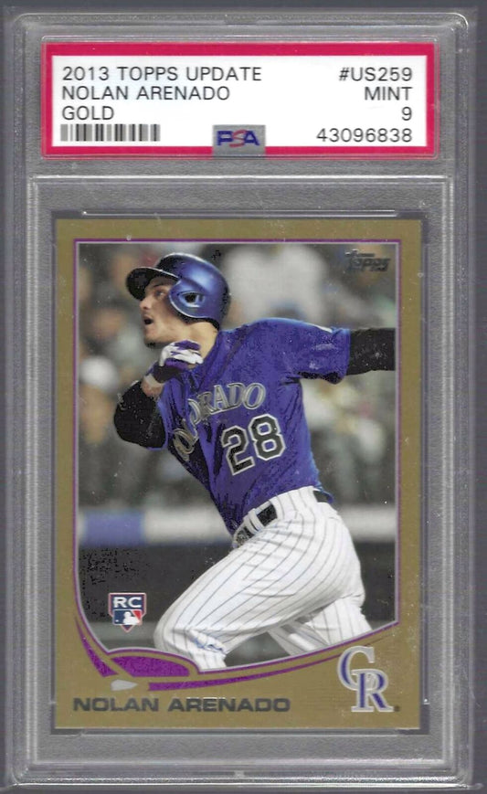 NOLAN ARENADO 2013 TOPPS UPDATE SERIES GOLD ROOKIE RC #D /2013 PSA 9 MINT
