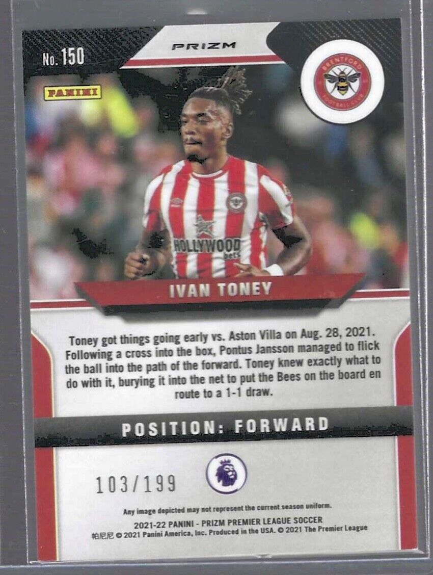 IVAN TONEY 2021-22 PANINI PRIZM EPL BLUE PULSAR PRIZM ROOKIE RC #D 103/199