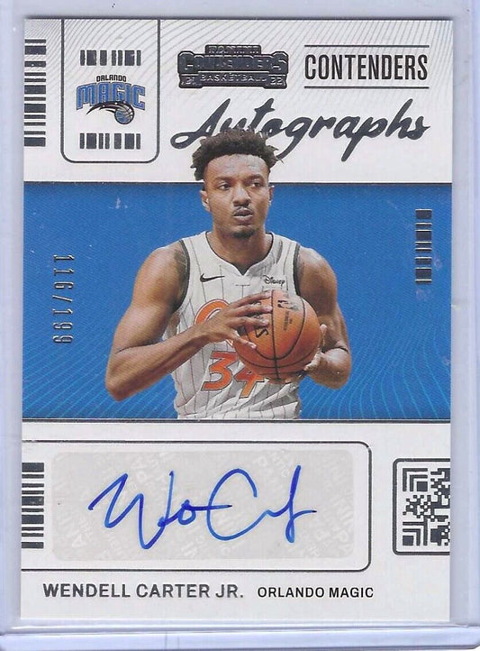 WENDELL CARTER JR 2021-22 PANINI CONTENDERS CONTENDERS AUTO #D 116/199