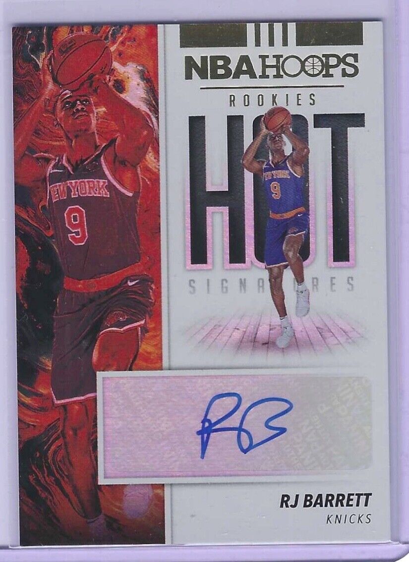 RJ BARRETT 2019-20 PANINI NBA HOOPS ROOKIES HOT SIGNATURES AUTO RC #HR-RJ