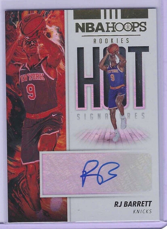 RJ BARRETT 2019-20 PANINI NBA HOOPS ROOKIES HOT SIGNATURES AUTO RC #HR-RJ