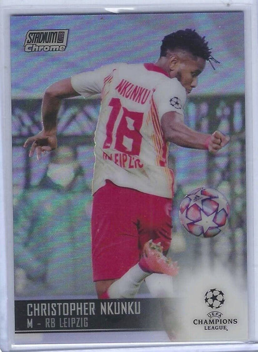 CHRISTOPHER NKUNKU 2020-21 TOPPS STADIUM CLUB CHROME SILVER REFRACTOR RC #65