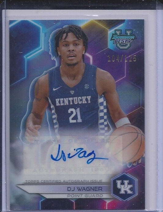 DJ WAGNER 2023 BOWMANS BEST UNIVERSITY KENTUCKY REFRACTOR AUTO #D 104/125