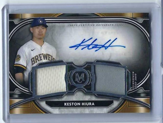 KESTON HIURA 2021 TOPPS MUSEUM COLLECTION DUAL JERSEY AUTO #D 190/271