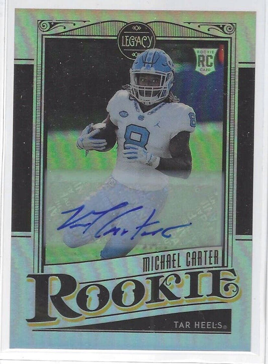MICHAEL CARTER 2021 PANINI LEGACY SILVER PRIZM ROOKIE AUTO RC #170