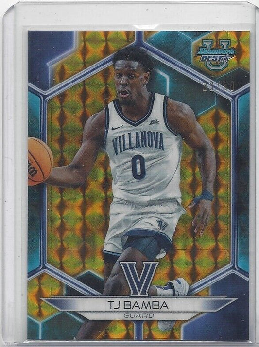 TJ BAMBA 2023 BOWMANS BEST GOLD GEOMETRIC VILLANOVA REFRACTOR #D 33/50
