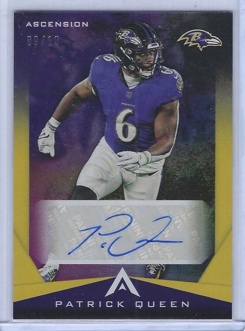 PATRICK QUEEN 2021 PANINI CHRONICLES ASCENSION GOLD AUTO #D 09/10