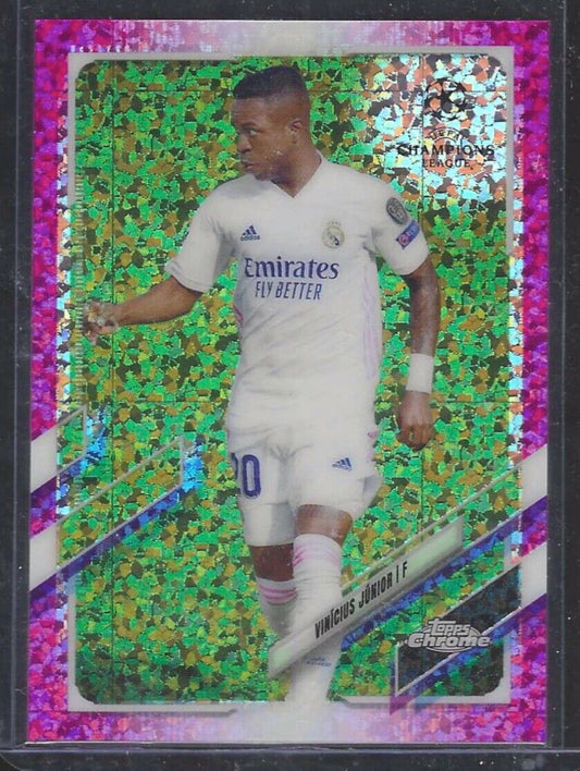 VINICIUS JUNIOR 2021-22 TOPPS CHROME UEFA PINK MINI DIAMOND REFRACTOR #D 004/175