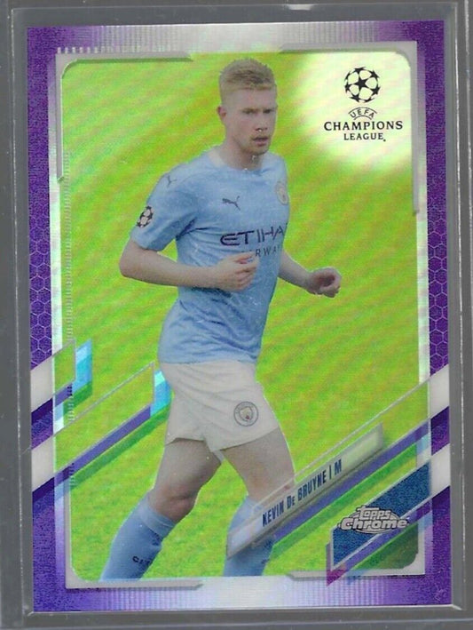 KEVIN DE BRUYNE 2020-21 TOPPS CHROME PURPLE REFRACTOR #D 152/250