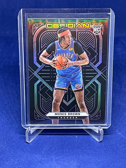 MOSES BROWN 2020-21 PANINI OBSIDIAN ROOKIE RC #D 17/99