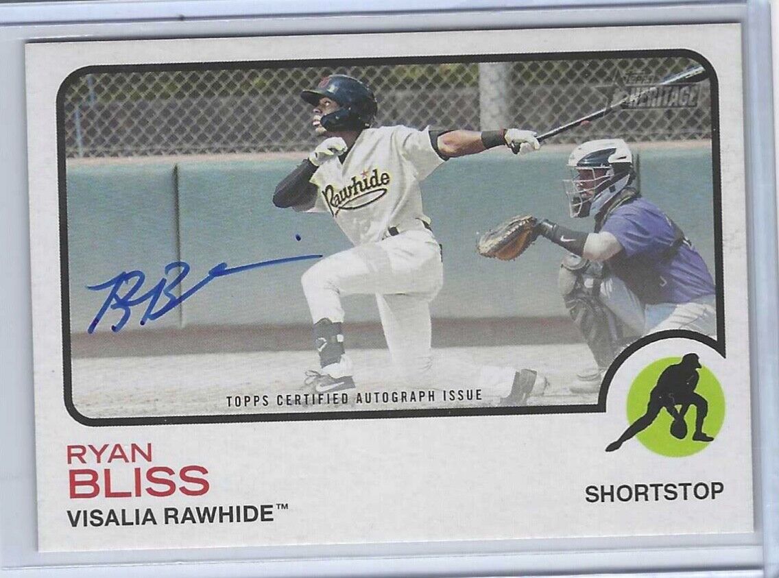 RYAN BLISS 2022 TOPPS HERITAGE MINOR LEAGUE PROSPECT REAL ONE AUTO #ROA-RB