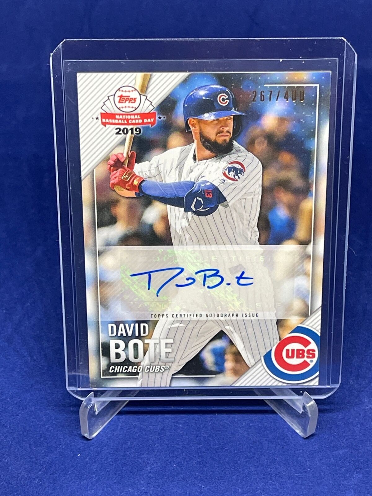 DAVID BOTE 2019 TOPPS NATIONAL BASEBALL CARD DAY AUTO #D 267/400
