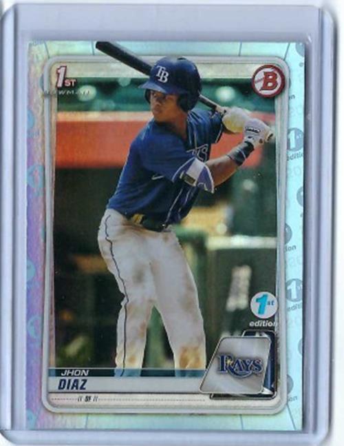 JHON DIAZ 2020 1ST BOWMAN FIRST EDITION PROSPECTS FOIL HOLO RC #BFE-30