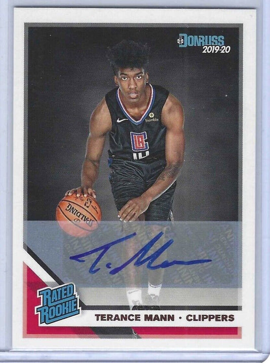 TERANCE MANN 2019-20 PANINI DONRUSS RATED ROOKIE AUTO RC #242