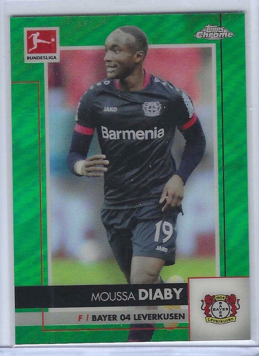 MOUSSA DIABY 2020-21 TOPPS CHROME BUNDESLIGA GREEN ROOKIE REFRACTOR RC #D 88/99