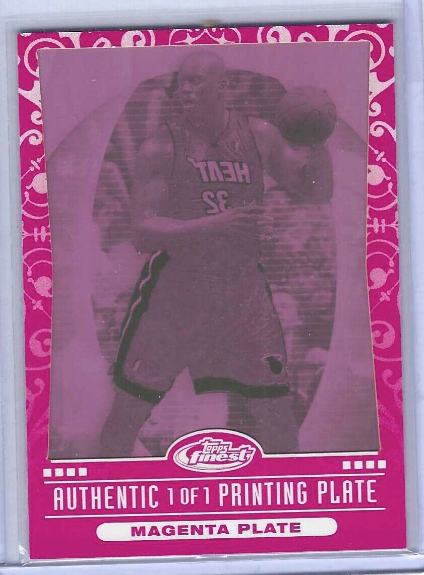 SHAQUILLE O'NEAL 2007-08 TOPPS FINEST MAGENTA PRINTING PLATE #D 1/1