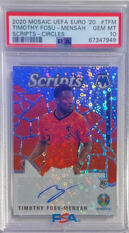 TIMOTHY FOSU-MENSAH 2020-21 MOSAIC UEFA EURO SCRIPTS AUTO PSA 10 GEM POP 1/1