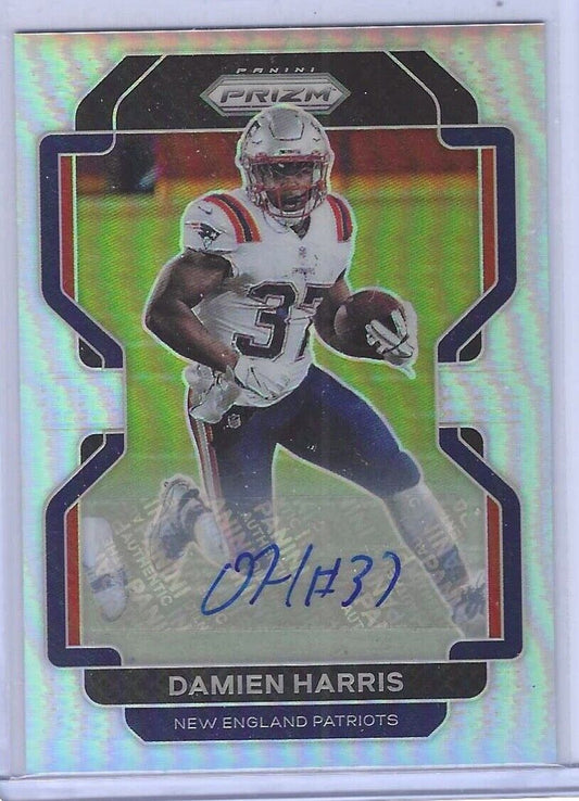 DAMIEN HARRIS 2021 PANINI PRIZM SILVER PRIZM AUTO #99