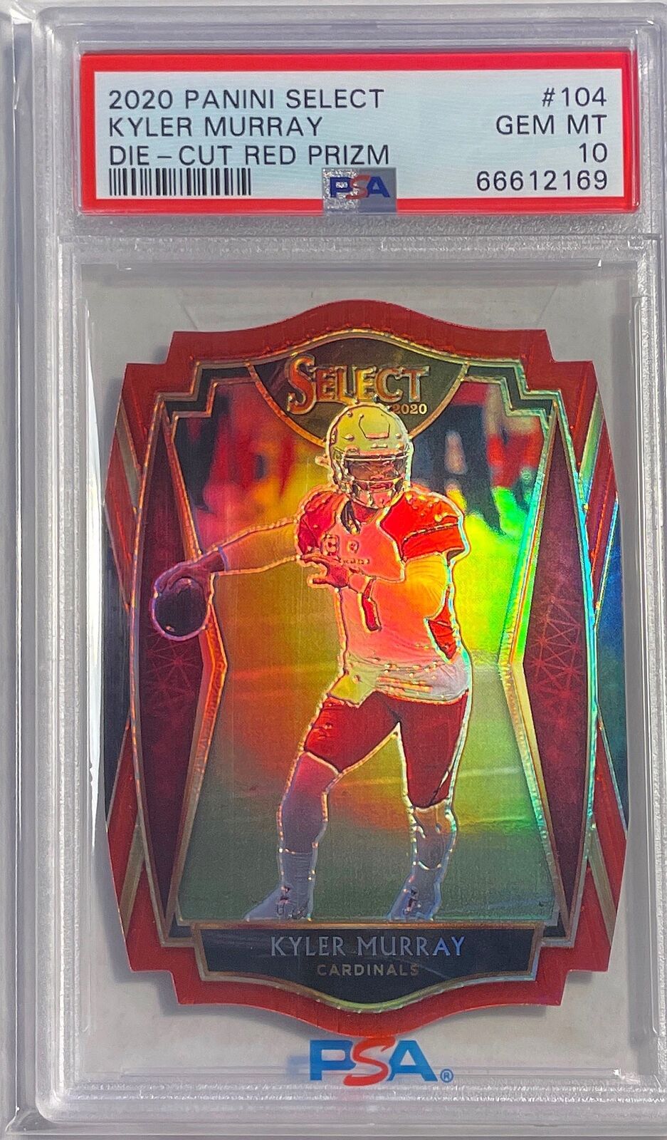KYLER MURRAY 2020 PANINI SELECT DIE CUT RED PRIZM #104 PSA 10 GEM MINT POP 2