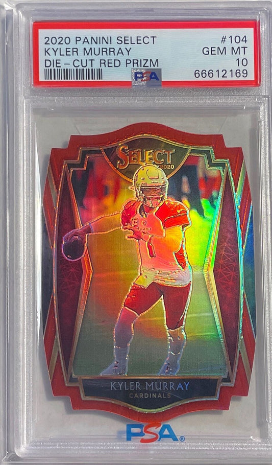 KYLER MURRAY 2020 PANINI SELECT DIE CUT RED PRIZM #104 PSA 10 GEM MINT POP 2