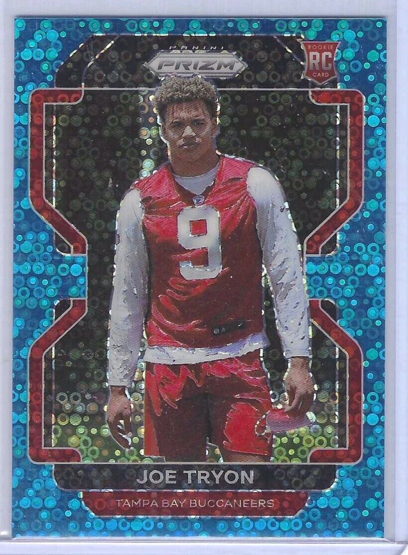 JOE TRYON 2021 PANINI PRIZM NO HUDDLE BLUE DISCO PRIZMS ROOKIE RC #D 48/79