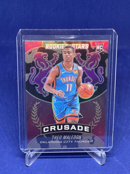 THEO MALEDON 2020-21 PANINI CHRONICLES CRUSADE PURPLE PRIZM RC #D 19/49