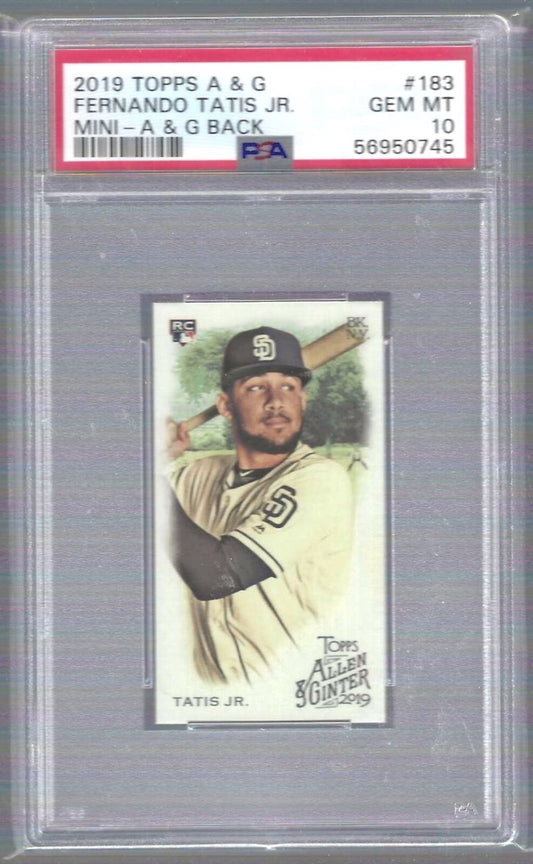 FERNANDO TATIS JR 2019 TOPPS ALLEN & GINTER MINI A & G BACK RC PSA 10 GEM MINT
