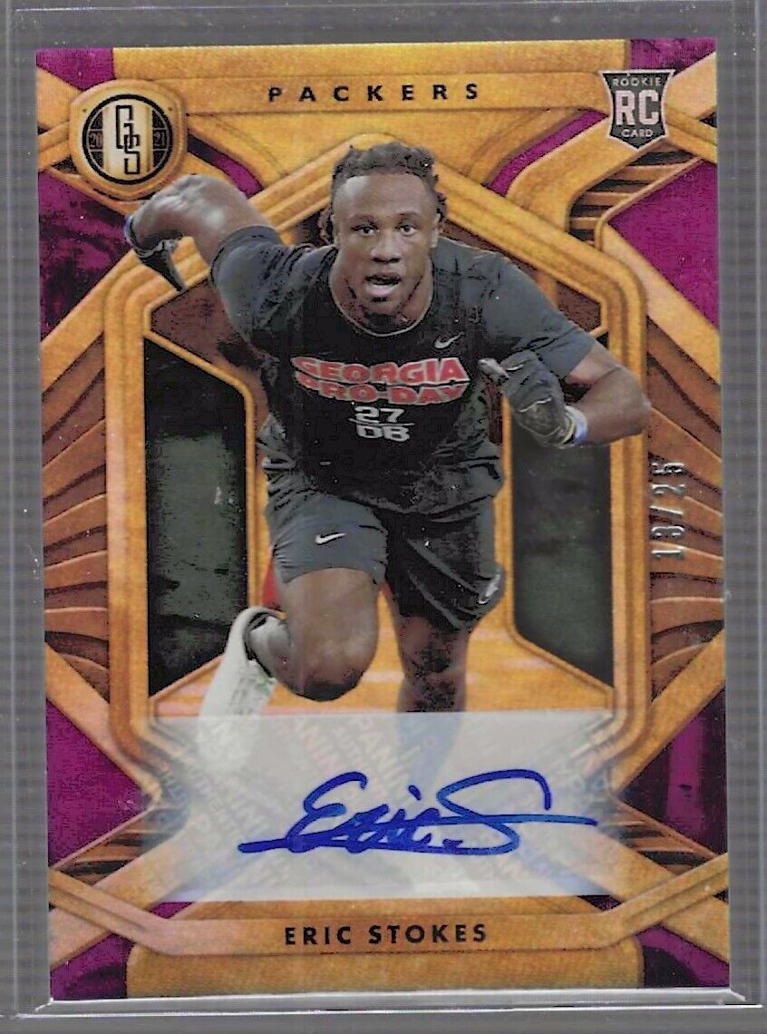 ERIC STOKES 2021 PANINI GOLD STANDARD PURPLE ROOKIE AUTO RC #D 13/25